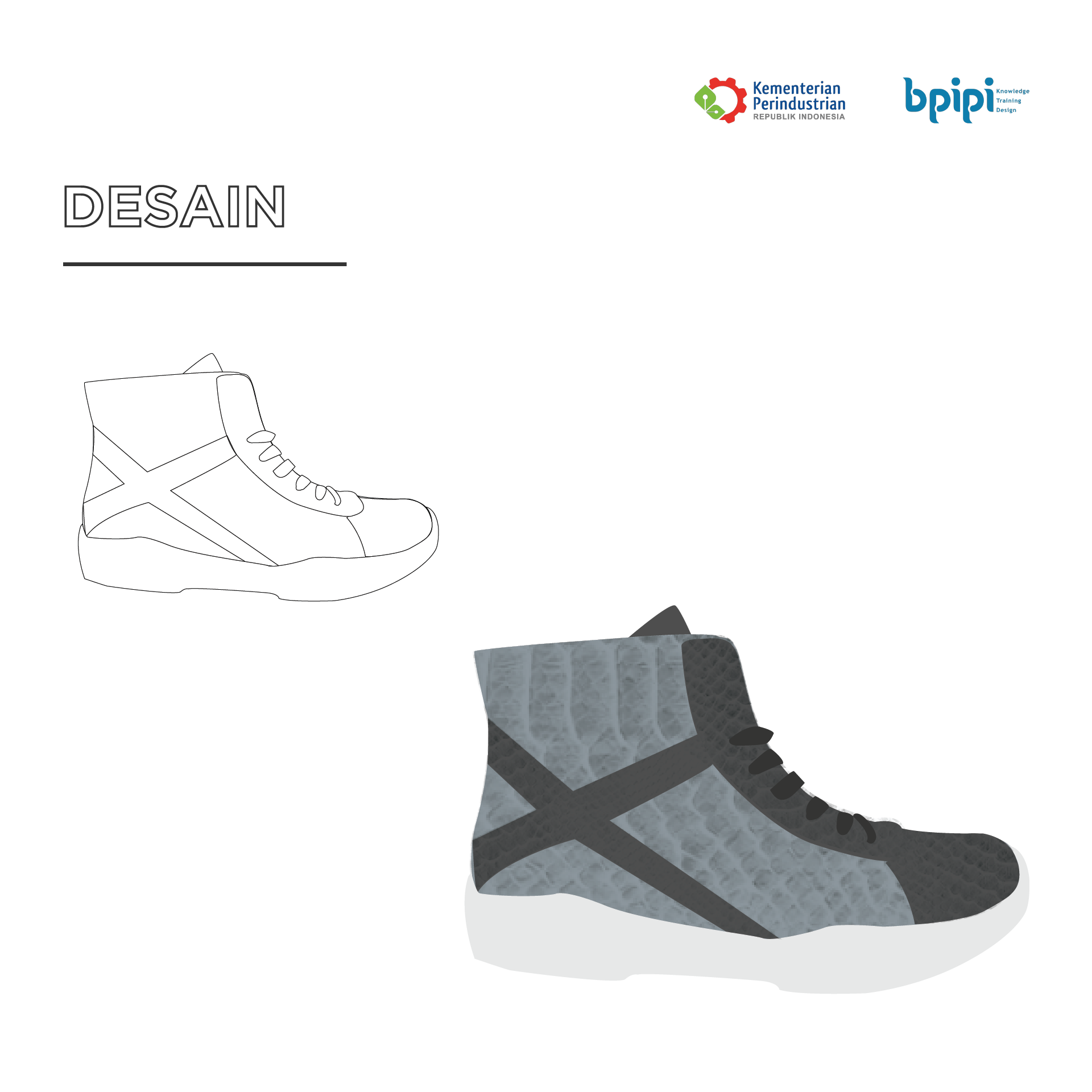 High Full Black Sneaker motif kulit ular Image